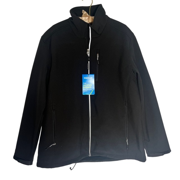 Haggar Other - NWT MENS Haggar Black Active Soft Shell Jacket Size XL